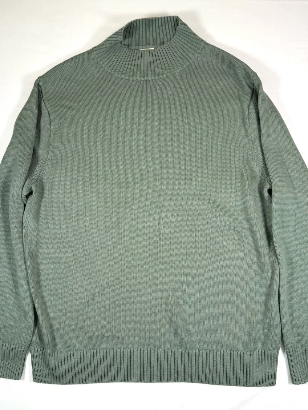 J.CREW Mens Heritage Cotton Mockneck Sweater XL Quiet Luxury Preppy Old Money